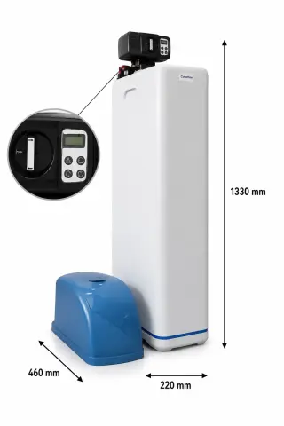 Canature CS64H-0844 Avtomatik Su Yumşaldıcı – BNT 1650 İdarəetməli 25L Reçinəli 1 m³/saat Su Yumşaltma Sistemi