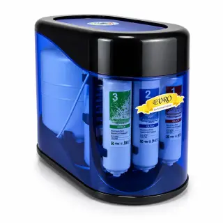Euro 6 filtrli nadoslu su filtri – 10 litr su çəni, xrom kranlı su filter filtir