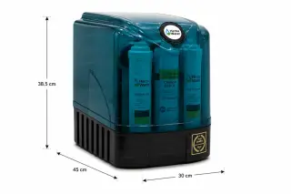 Herba Water 6 Mərhələli Nasoslu Su Filtri – 80 GPD Membran, 3.2 Gallon EKOLTANK Su Çəni, Paslanmayan Xrom Kran | Quraşdırılma Daxildir | 2 İl Zəmanət