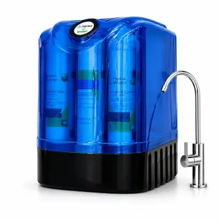HerbaWater su filtri – nasoslu 5 filtrli filter sistemi, 2.2G su çəni, səssiz nasos, xrom kran