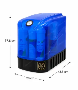HerbaWater su filtri – nasoslu 5 filtrli filter sistemi, 2.2G su çəni, səssiz nasos, xrom kran