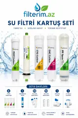 Ortimax 5 li su filtri kartuş seti – sediment GAC UDF membran kokos karbon filter filtr filtir