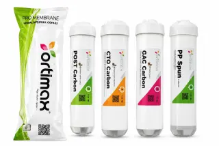Ortimax 5 li su filtri kartuş seti – sediment GAC UDF membran kokos karbon filter filtr filtir