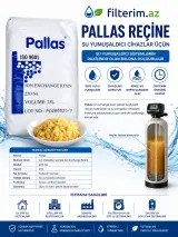 Pallas ion exchange resin 25L – su yumşaldıcı cihaz üçün reçine filter filtr filtir