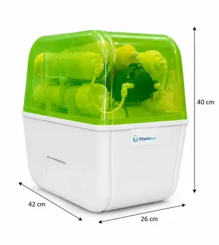 Waterboss S Plus 75 GPD Nasoslu 6 Mərhələli Su Filtri - Mineral Filtrli, 2.2 Gallon Çənli Qapalı Korpus Reverse Osmosis Sistemi