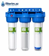 WaterBoss 3-lü ümumi mənzil giriş su filtri (filter, filtir sistemi)